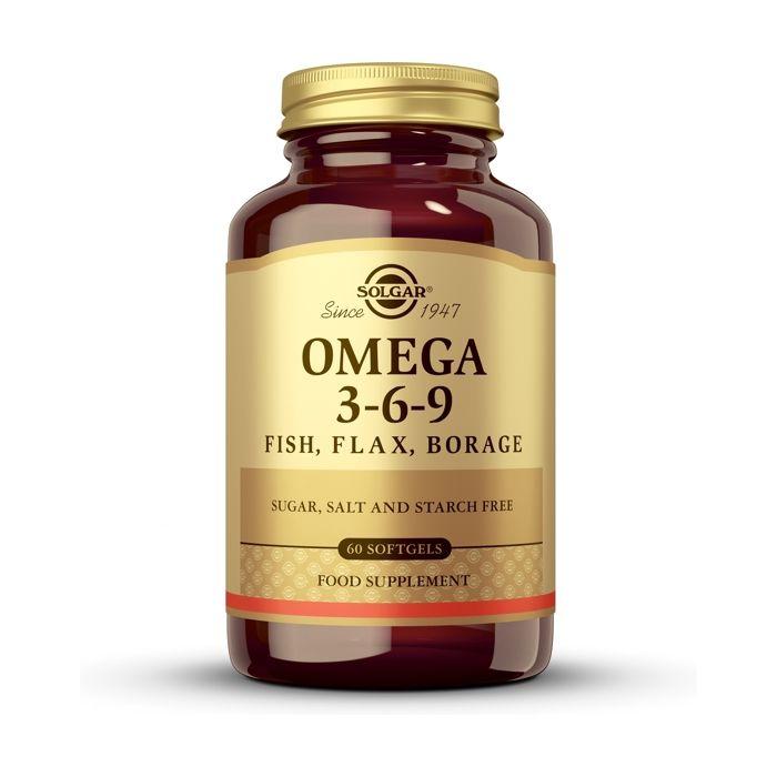 Solgar Oméga 3-6-9 sans sucre 60 capsules