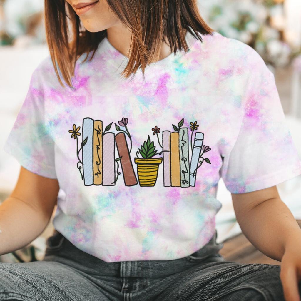 Женская одежда WGTD Мода Леди Топы с принтом с коротким рукавом Футболки с круглым вырезом Женская летняя футболка Графическая футболка