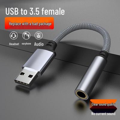 Кабель-переходник USB на 3,5 мм аудиоинтерфейс для наушников и микрофона - Звуковая карта CD-качества для компьютеров и ноутбуков