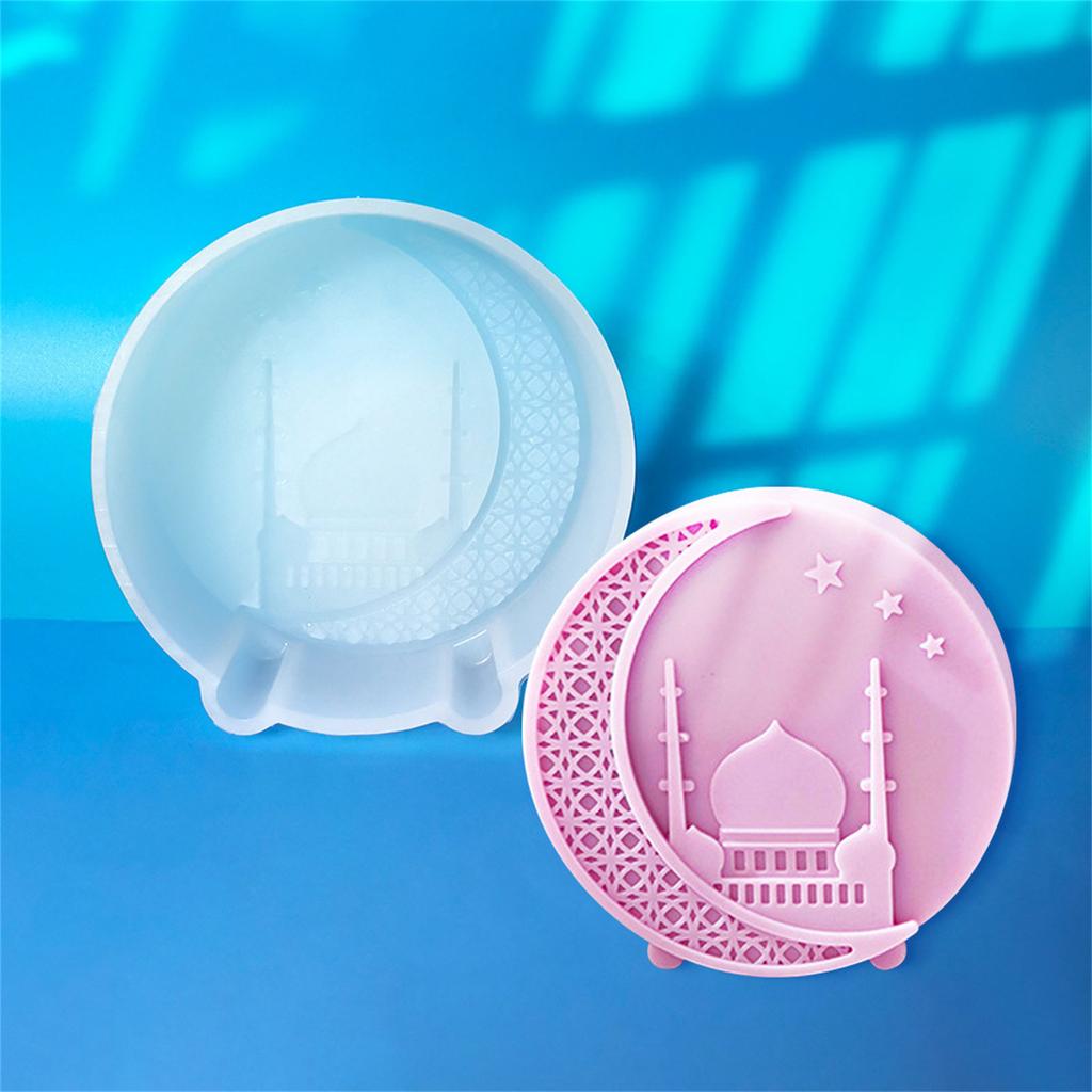 Moon Castle Pattern Silicone Mold Fondant Chocolate Mold Scented Candle Mold Table Ornament Epoxy Resin Mold Nonstick