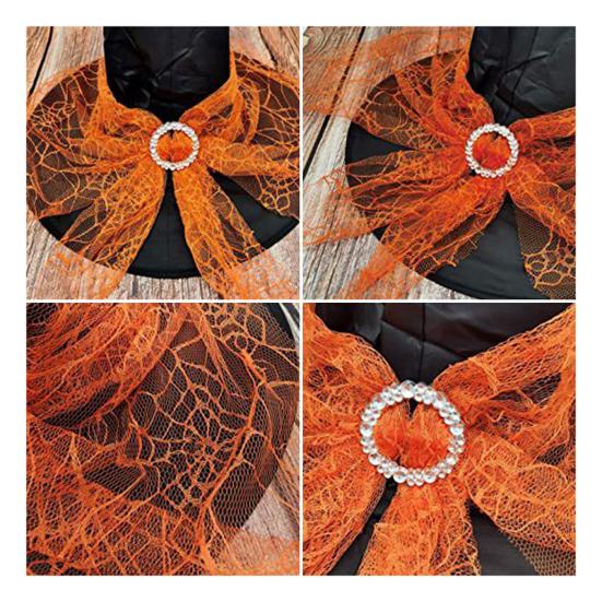 Хэллоуин Шляпа Ведьмы Кружева Паутина Декор Большие Поля Острый Волшебница Волшебница Косплей Дом с Привидениями Карнавальный Костюм Партии Кепка Головной Убор