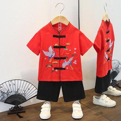 Детский национальный костюм ханбок для мальчиков летний китайский стиль сценическая одежда для девочек ханбок сценический костюм Тан старинный стиль детский костюм