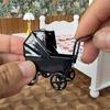 Wrought Iron Mini Bassinet Stroller Realistic Doll Pram Toys Baby Stroller Model  Kids Pretend Play