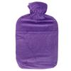 Hot Water Bottle with Plush Cover Men Women 2L PVC Soft Hot Water Bag for Neck Shoulder Soreness Purple