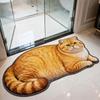 Super Absorbent Cute Cat Diatom Floor Mat Bedroom Door Small Rug  Living Room Tea Table Bedside