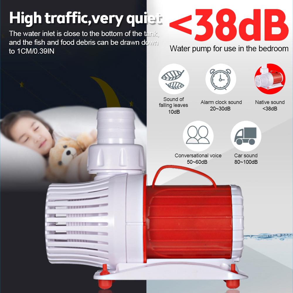 Водяной насос-амфибия с переменной частотой, 7000 л/ч, ультра тихая технология синусоидальной волны, DC24V для аквариума