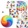 Kids Montessori Rainbow Wooden Puzzle Toys Art Educational Geometric Jigsaw Imagination Training Mandala Blocks Toys Brain Games