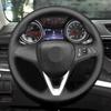 For Opel Astra K Vauxhall Holden Astra Corsa E Grandland X Insignia B Karl Zafira C 2016- Steering Wheel Black Leather Cover