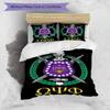 3pcs Omega Psi Phi pattern bedding set duvet cover set includes duvet cover &pillowcases, perfect all season bedroom decoration & gift