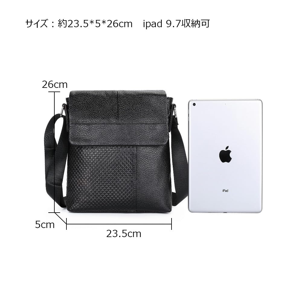 Whatna Natural Cowhide Leather Shoulder Bag for Crossbody Chest Second Fits iPad Vertical Business Small Messenger Shoulder Bicycle Gift for Men Men,