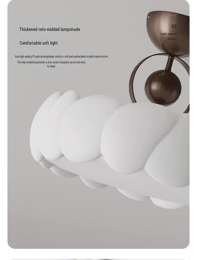 Винтажный кремовый французский потолочный светильник 2025 года – полная защита глаз для спальни и кабинета