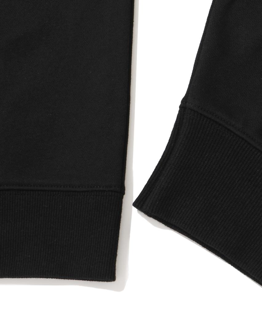 [M~4XL] Оригинальная толстовка с логотипом-штрихом_Черная