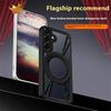 For Samsung Galaxy S24+ Case Magnetic Kickstand Hollow Heat Dissipation Silicone+PC+Metal Bumper Phone Cover