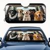 1pc, Labrador Retriever Pattern Car Front Windshield Sunshade, Stylish And Practical Car Interior Accessory, Keeps The Car Inter