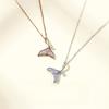 Mermaid Tail Necklace Women's Diamond Light Luxury Niche Style Pendant Collarbone Chain