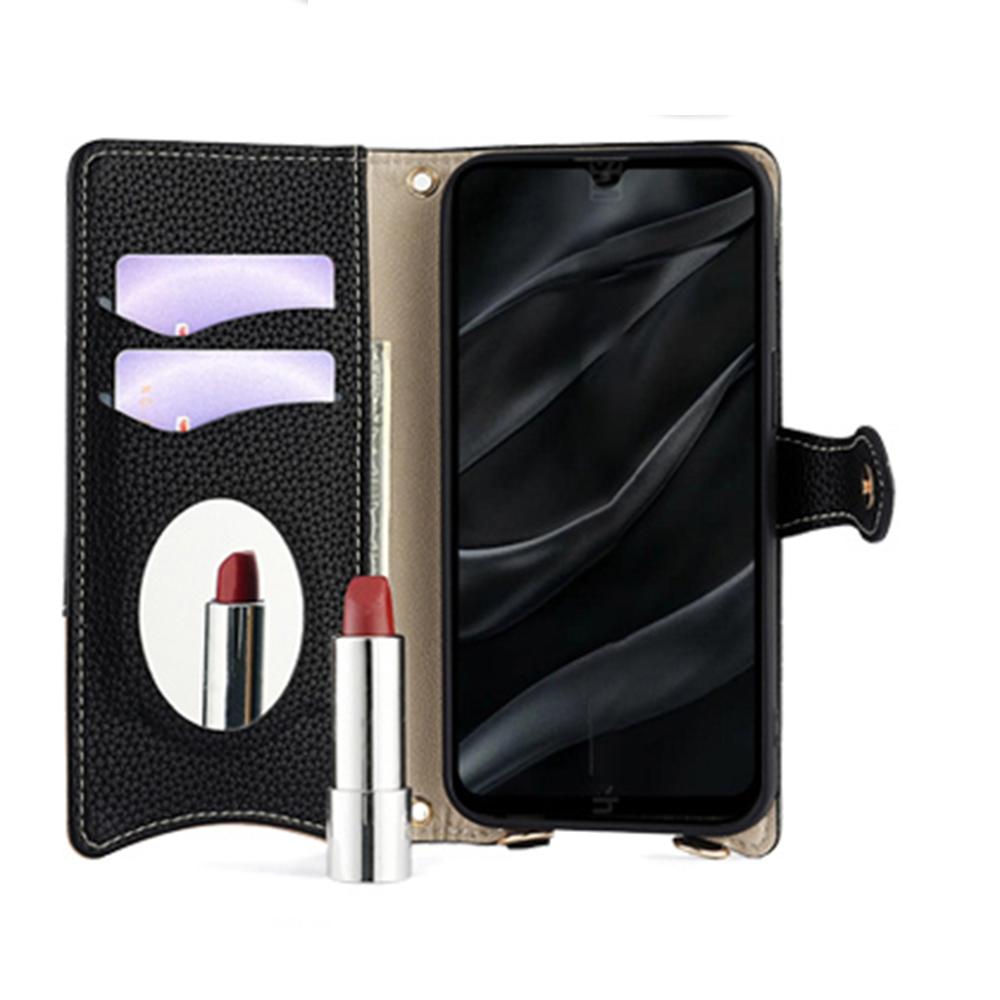 For Xiaomi Redmi A5 4G (171.7mm) Leather Case Wallet Stand Cover Irregular Tail Style with Chain Strap