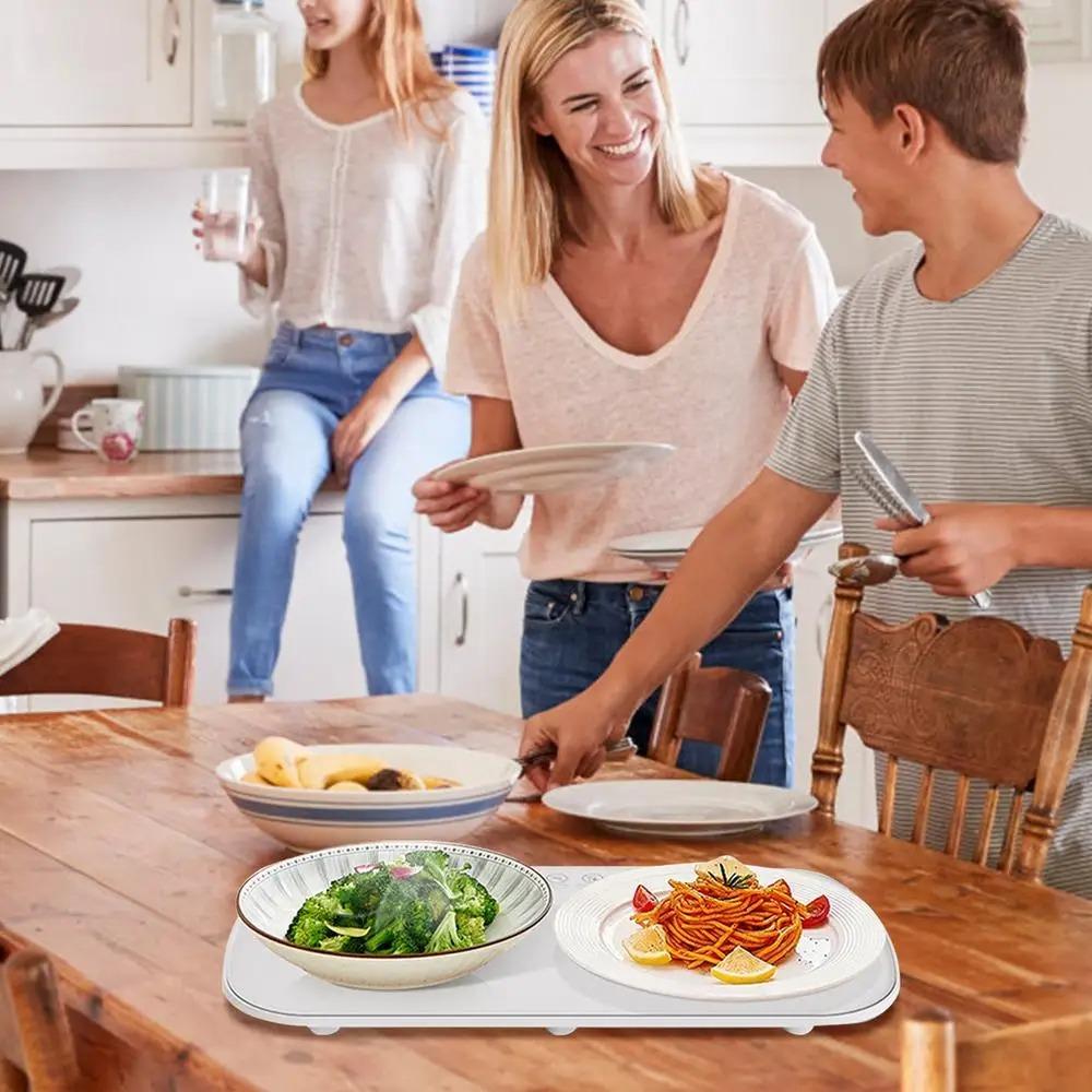 EU Plug Electric Food Warming Plate Intelligent Heating Placemat Dish Warming Tray Office