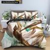 Feathers Duvet Cover Queen/King Size Boho Colorful Bird Feather Bedding Set Tropical Leaves 2/3pcs Polyester Comforter Cover