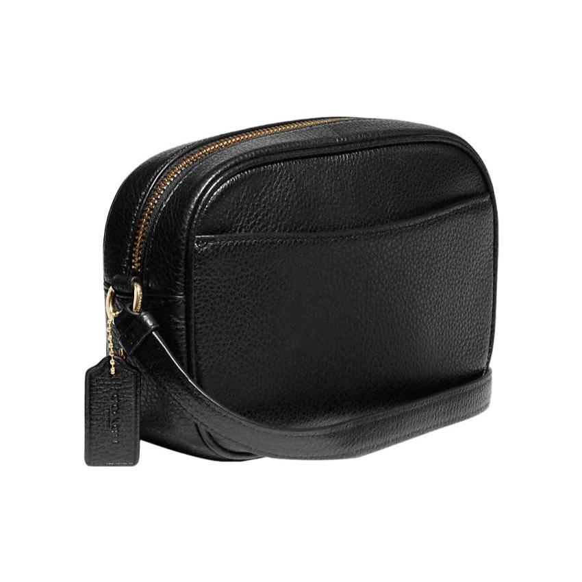 New COACH Jamie Leather Camera Bag Shoulder Bag Crossbody Bag Small Size Women's Solid Color Black CA069-IMBLK