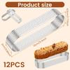 12 шт. Овальные кольца для маффинов и тартов из нержавеющей стали, пористые кольца для тартов, перфорированная форма для торта, мусса, формочка для печенья, инструмент для выпечки, форма для киша