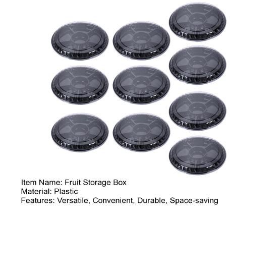 Коробка с крышкой, пластиковый круглый лоток для закусок, фруктов, 6 отделений для еды