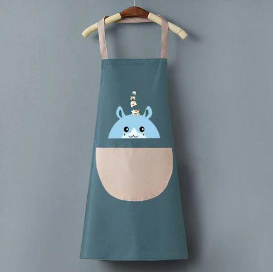 Women's Waterproof & Oilproof Korean-Style Cooking Apron - Fashionable, Wipeable Smock for Kitchens