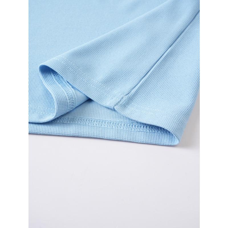 Men S Short Sleeve Polo Shirt Button Pocket Loose Summer Top