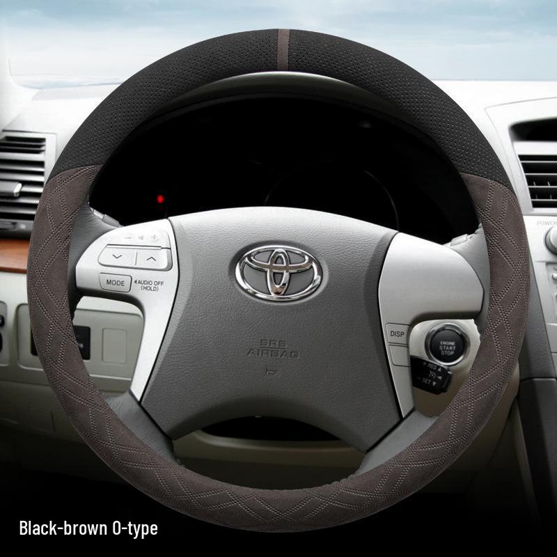 Чехол на руль из замши для Toyota Prado, Camry (6-е и 7-е поколения), Reiz, Land Cruiser и Land Cruiser Prado
