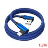 Разъем под углом 90 градусов Не спутывающийся телефонный кабель Micro USB Type C Быстрое зарядное устройство для зарядки Нейлоновый шнур Провод