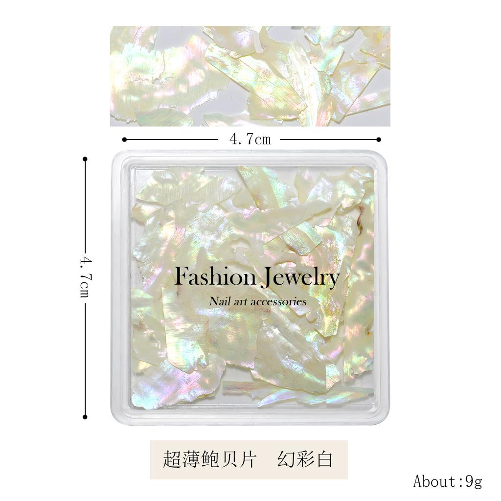 Кусочки ракушек для дизайна ногтей Аксессуары Инструменты Тонкие кусочки слюды из ушка измельчённые цветные кусочки жемчужной ракушки Aurora Symphony