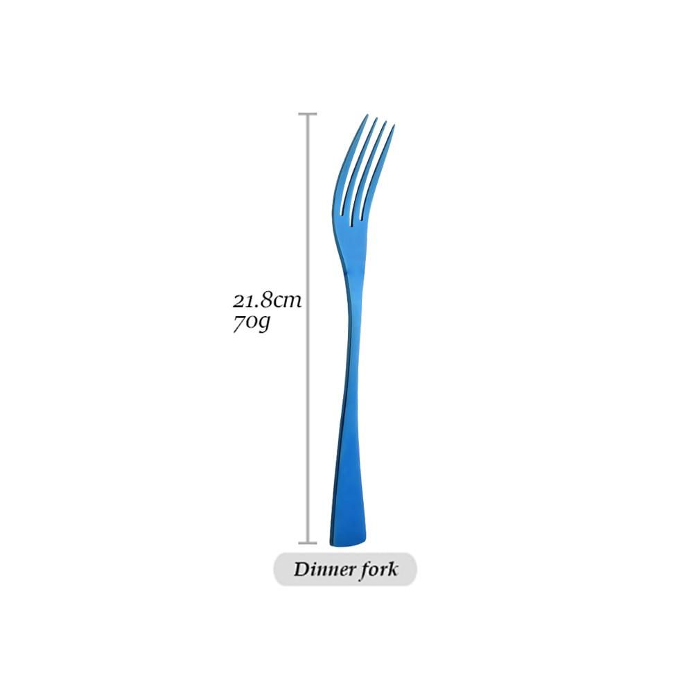1 шт., зеркальная посуда, синий столовый прибор из нержавеющей стали 304, вилка, нож, ложка, десертные вилки, набор столовых приборов, посуда для вечеринки, свадьбы