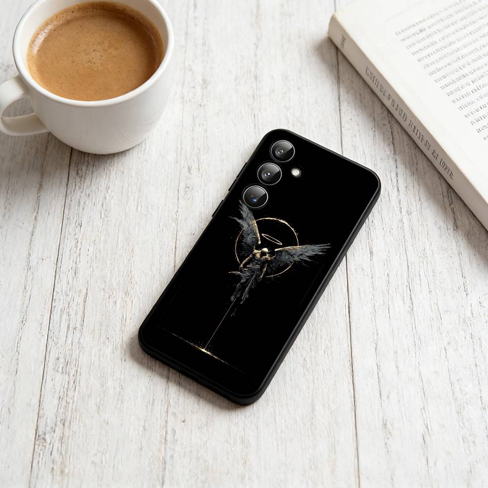 Dark angel Phone Case For Samsung Galaxy A73,A72,A71,A70,A53,A52,A51,Others Soft Black Cover