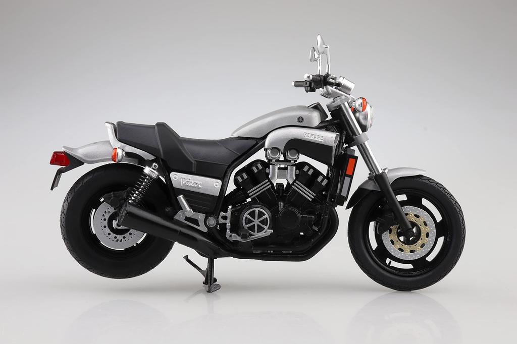 AOSHIMA Skynet Завершенный мотоцикл YAMAHA Vmax New Silver Dust 1/12