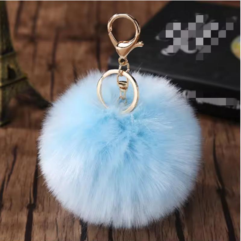 Брелок с помпоном Пушистый шарик из искусственного кроличьего меха Брелок для ключей 8 см Помпоны Брелок Женский Брелок для ключей от машины Сумка Подвеска Ювелирное украшение