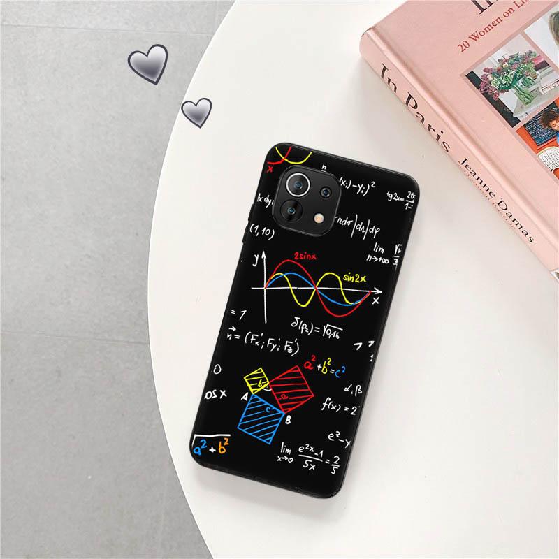 Для Xiaomi 11 Lite 5G физика наука математика формула чехол для телефона Mi 11 Ultra 11i 11x 11T 10 10T Note 10 Pro 9 SE