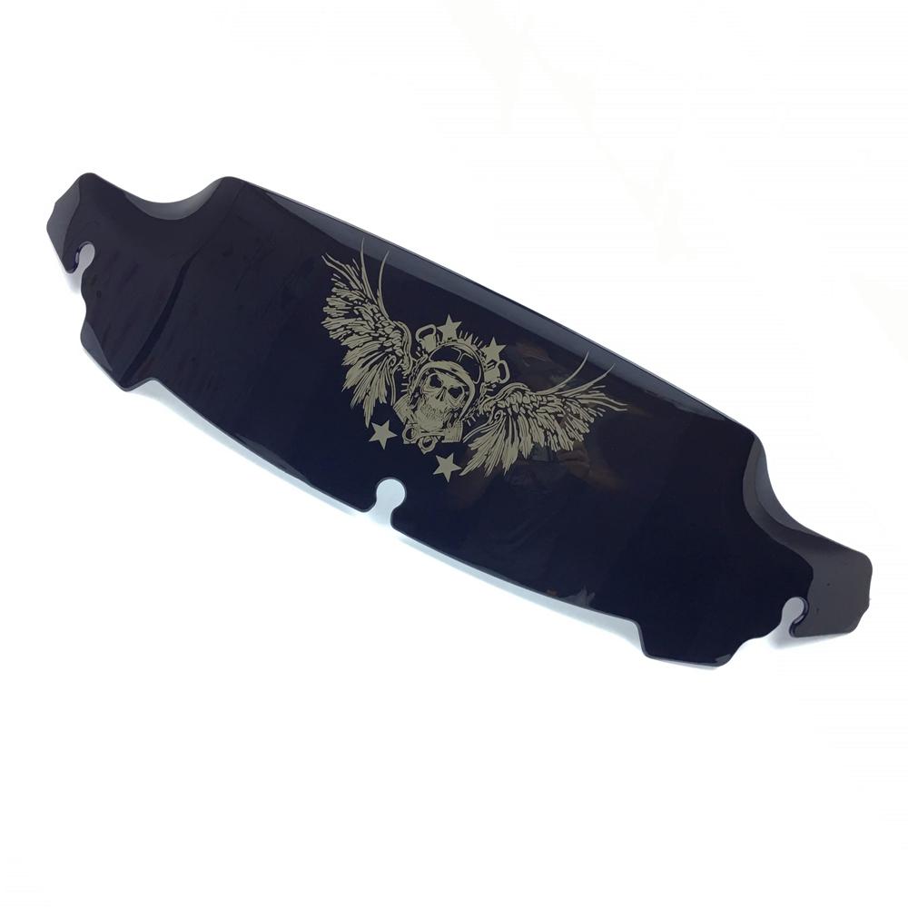 Black Smoke Clear 4.5" 7" 10.5" Wave Windshield Fits For Harley Touring FLHT FLHX 2014-up 2015 2016 2017 2018