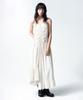 Insilence Woman Vintage Frill Maxi Dress Cream