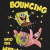 SpongeBob SquarePants Unisex Adult Bouncing Into The New Year T-Shirt