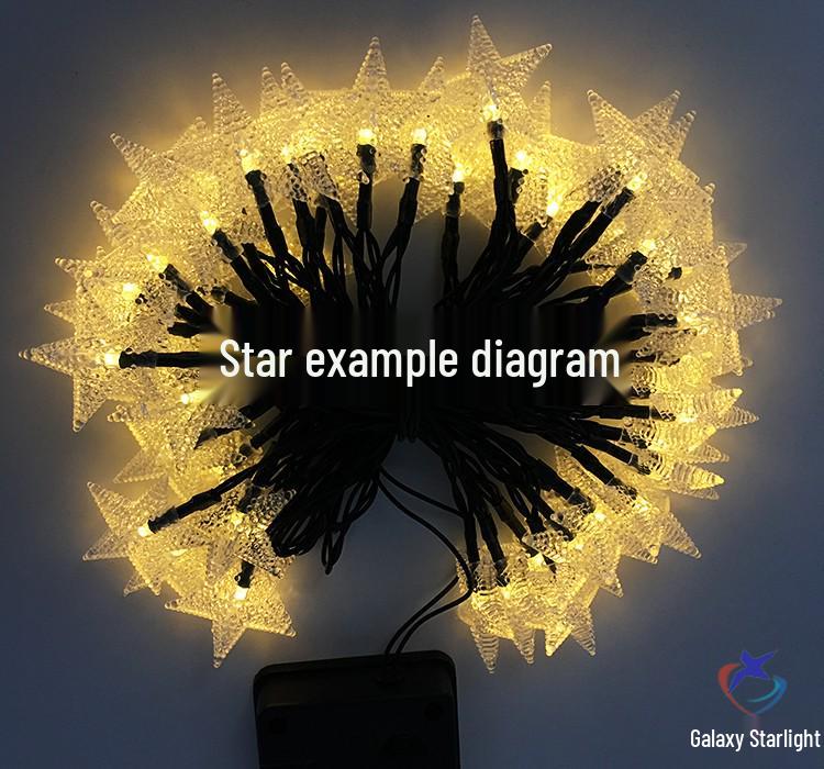 Outdoor Waterproof Twinkling Star Solar String Lights for Garden & Balcony Decoration - Holiday & New Year Lighting