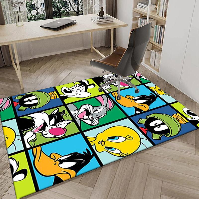 Cartoon rabbit Yellow Bird Carpet, Chair Rug,Rug for Office Bedroom living rooms, Doormat decor Fan Gift Christmas Gift