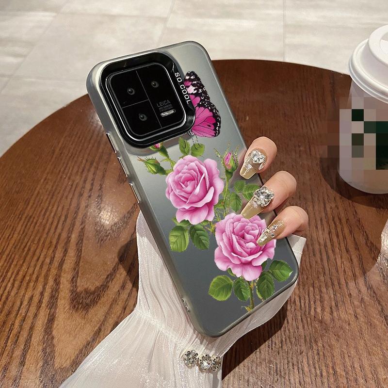 Чехол Rose Flower для iPhone 16 Pro Max Samsung A55 A35 S24 FE Xiaomi Redmi Note 13 Pro 14C Huawei Honor 200 противоударный бампер для телефона с защитой от царапин
