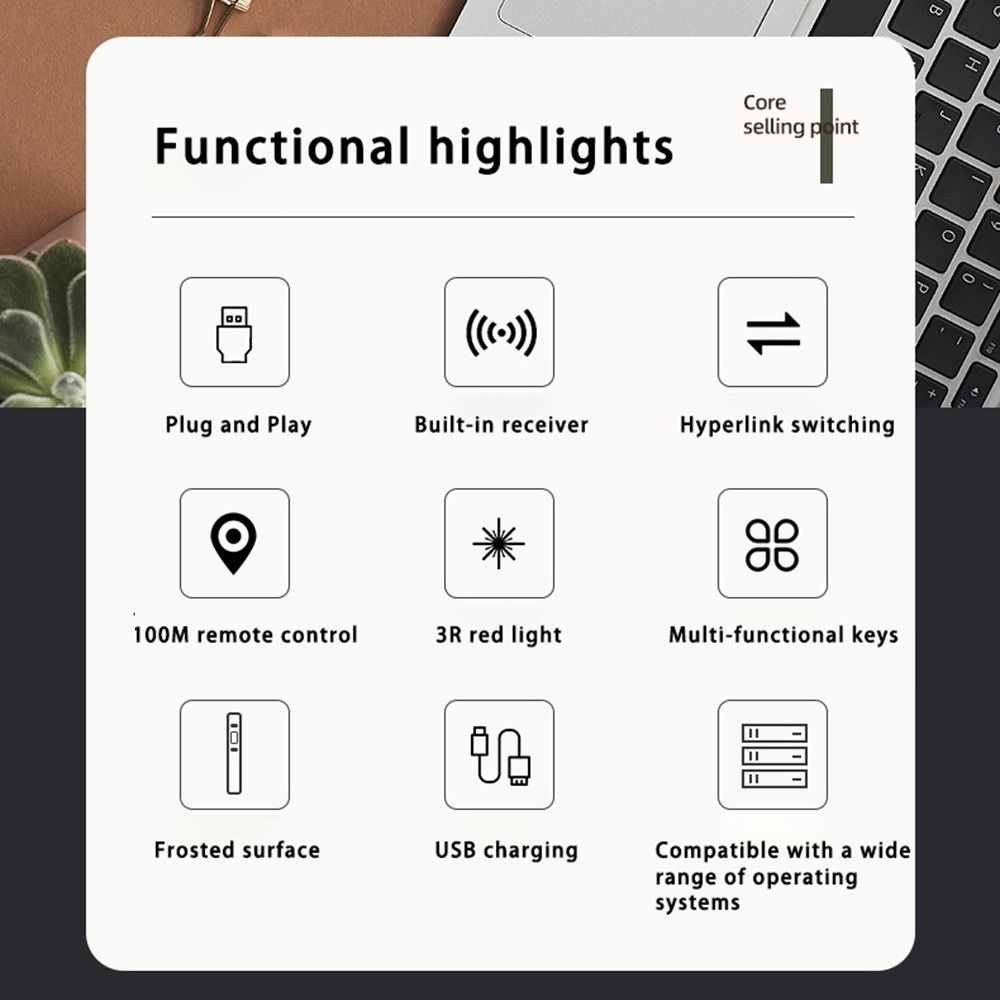 USB Control Whiteboard Remote Control Pen Powerpoint PPT Clicker Projector Presentation