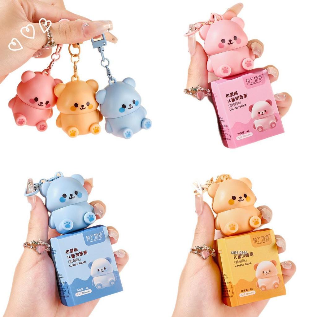 Newcomer Exclusive: Little Bear Lip Balm - Moisturizing, Hydrating, Cute Lipstick with Fade Lip Lines Effect