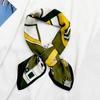 Spring and Autumn New 71 Square Scarf Fashion Summer Simulation Silk Plaid Square Scarf Simple and Light Simulation Silk Scarf Small Scarf