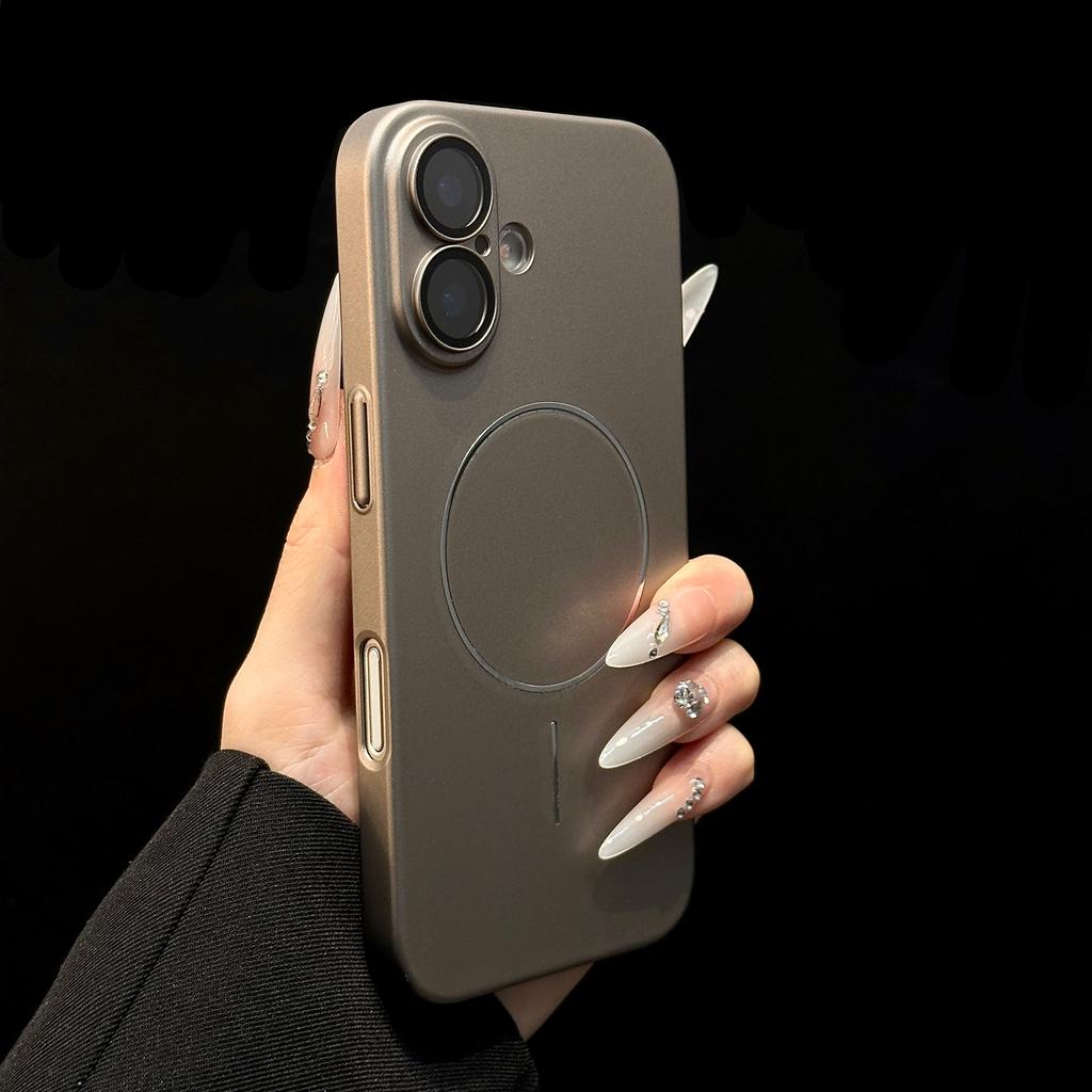 Тонкий Металлический Магнитный Чехол Для Magsafe Для iPhone 16 15 14 13 Pro Max Защита Камеры Беспроводная Зарядка Ударопрочный PC Чехол
