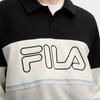 Fila Оригинальная Мода Классический Ретро Универсальная Удобная Вязаная Футболка-поло с Длинным Рукавом Мужские топы F11M549209FBK