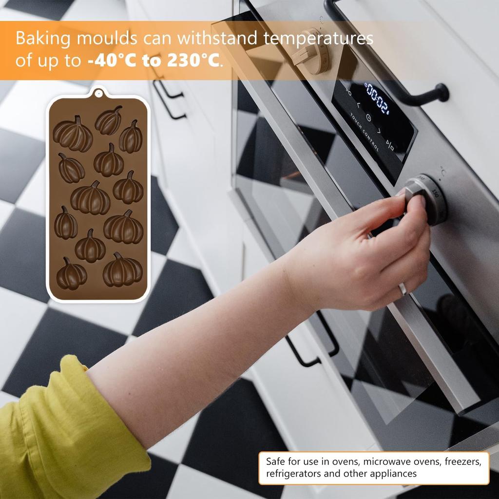 ALLY-MAGIC Halloween Silicone Mould Pumpkin Ice Cube Moulds Candy Molds Baking Moulds Fondant Moulds Y6-WSTPMJ (Pumpkin)