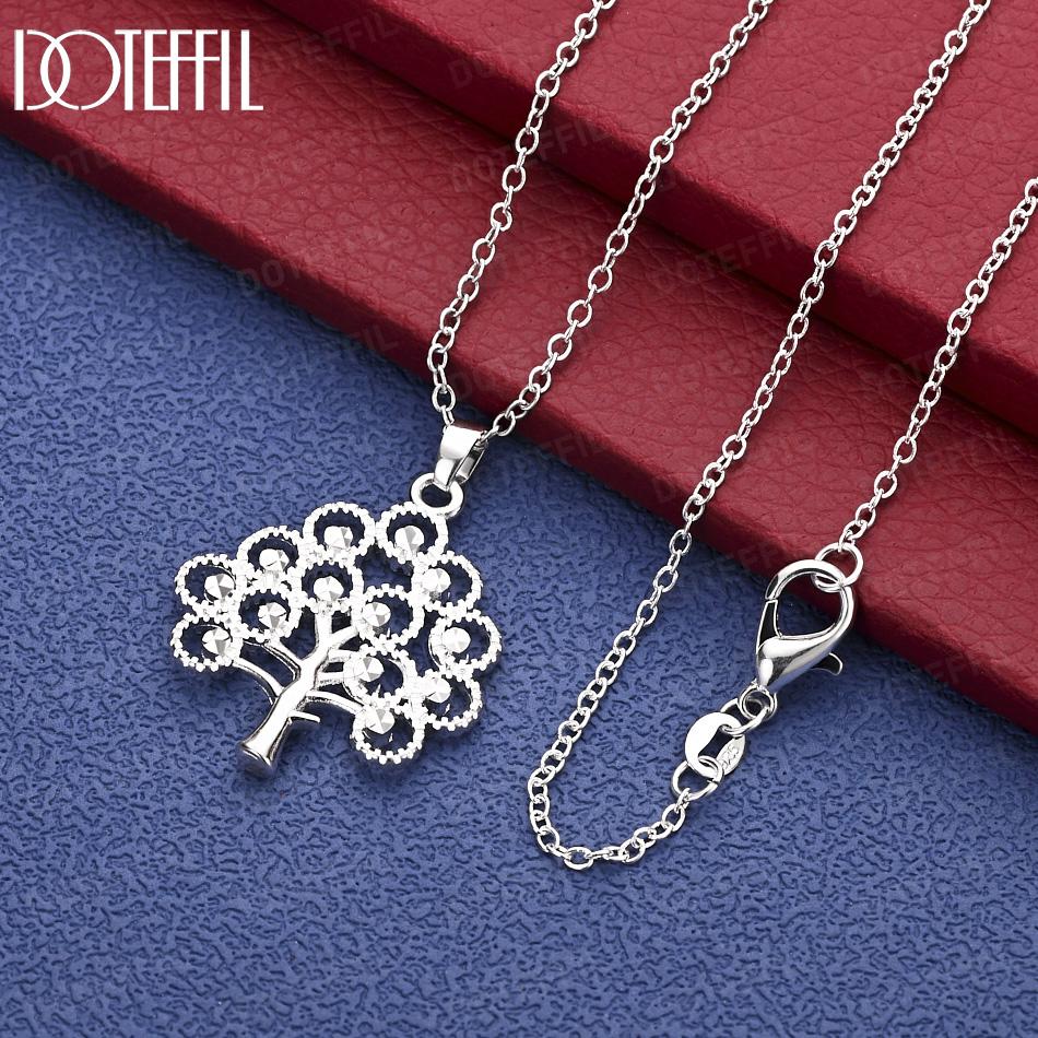 Модное ювелирное изделие из стерлингового серебра 925 пробы, кулон в виде дерева, свадебное ожерелье