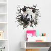 Simulation Panda Hole Living Room Bedroom Home Beautification Decorative Wall Stickers