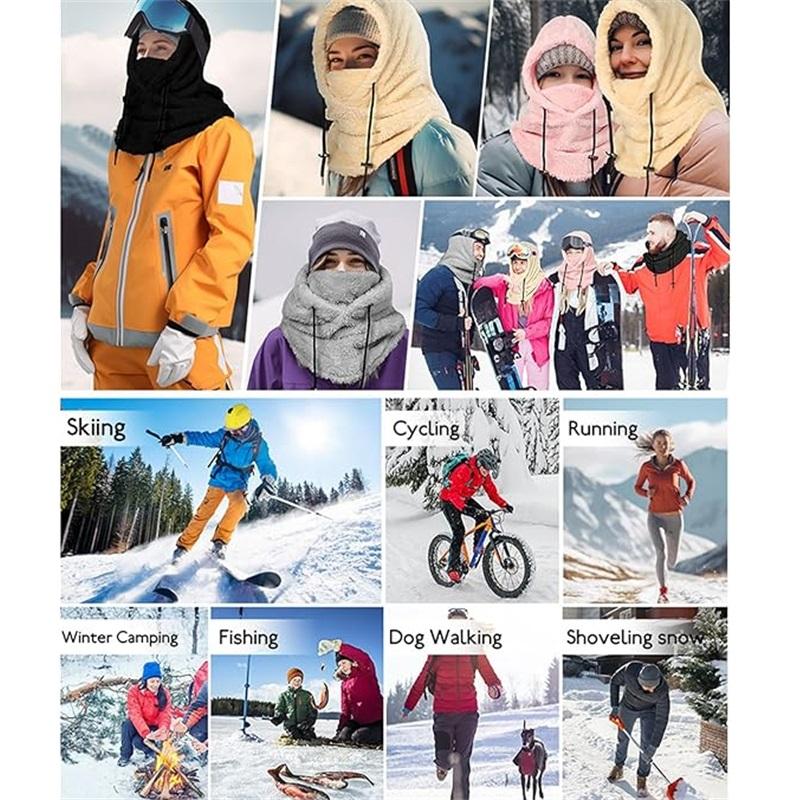 1 шт. новый зимний толстый термофлисовый шарф-балаклава лыжная маска для лица утеплитель для шеи снуд